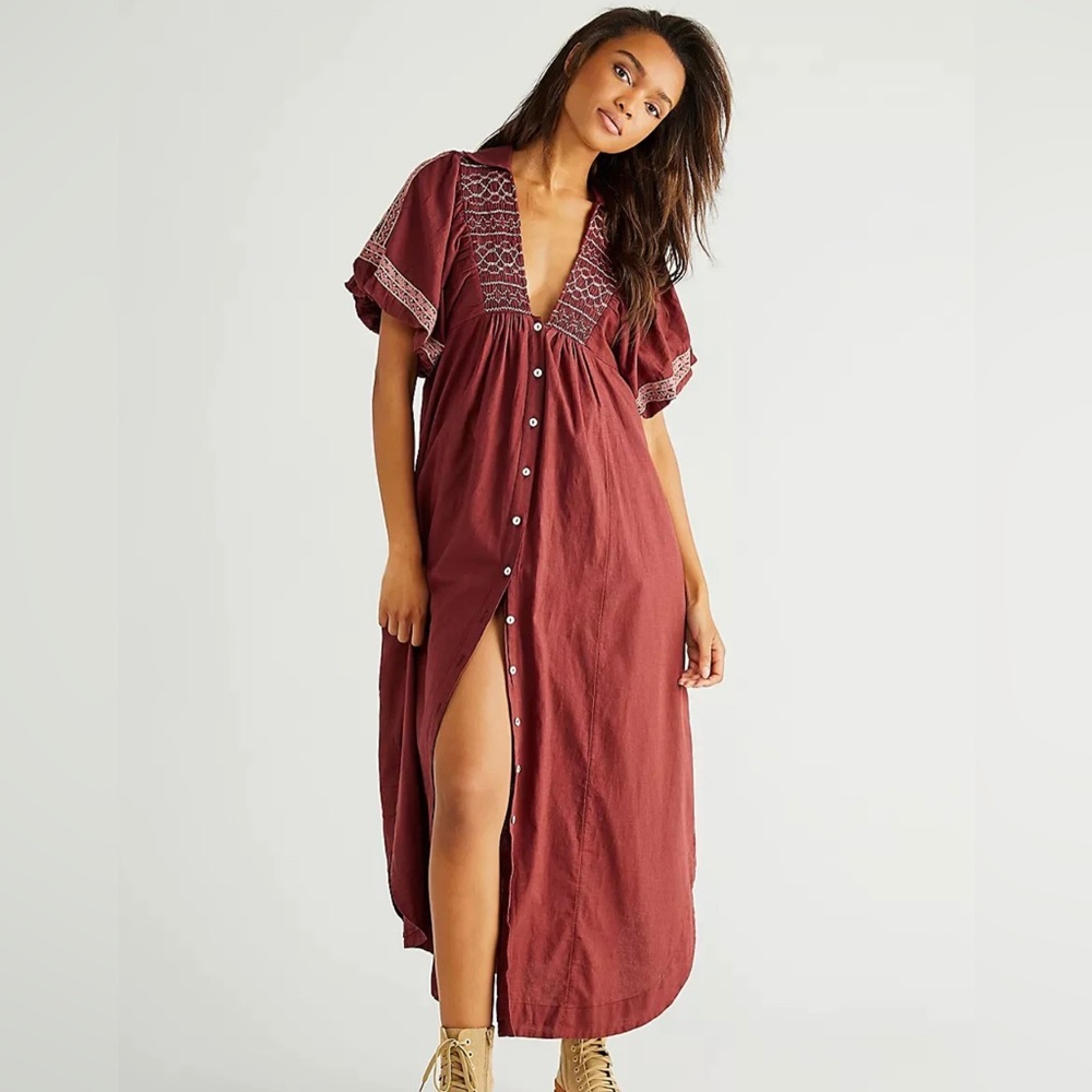 NWT Free People Samantha Shirtdress